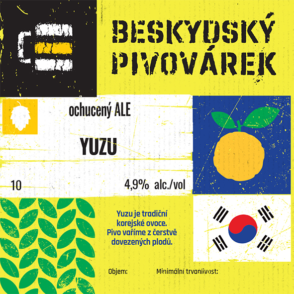 Etiketa pivo Yuzu - ochucené Ale